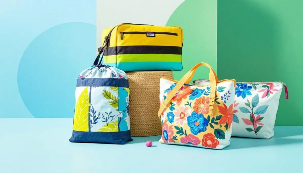 A selection of popular eco-friendly dance bags from various brands.